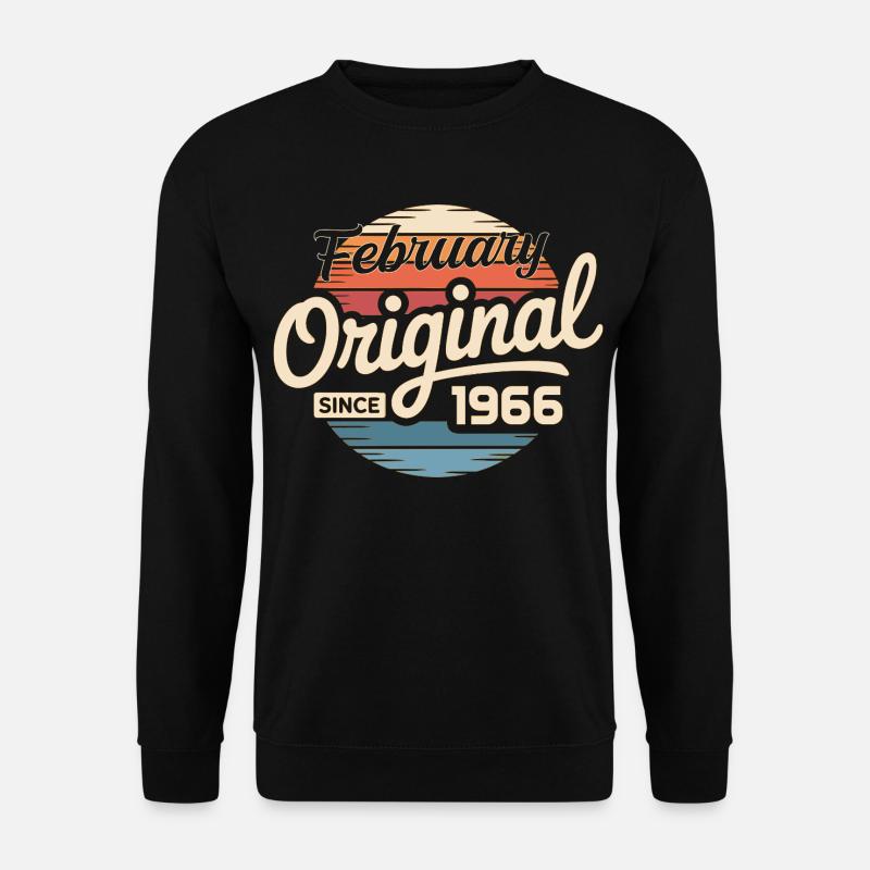 Février 1966 Cadeau d’anniversaire Février 1966 - Sweat-shirt Unisexe - noir