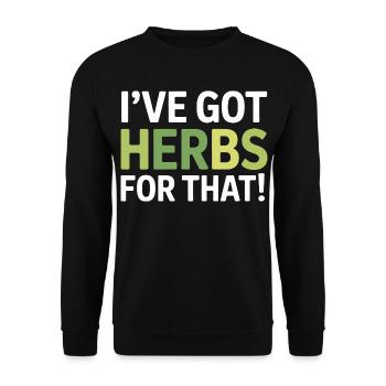 Naturopath I've Got Herbs For That Professional  - Unisex Sweatshirt - black - Front - Alina (178cm) & Michal (187cm)