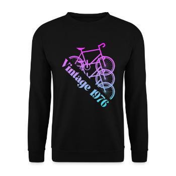 Millésime 1976 - Sweat-shirt Unisexe - noir - Devant - Alina (178cm) & Michal (187cm)
