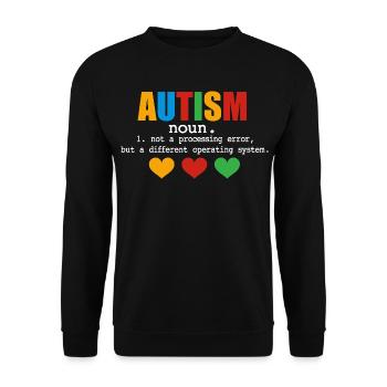 Définition de l’autisme - Sweat-shirt Unisexe - noir - Devant - Alina (178cm) & Michal (187cm)