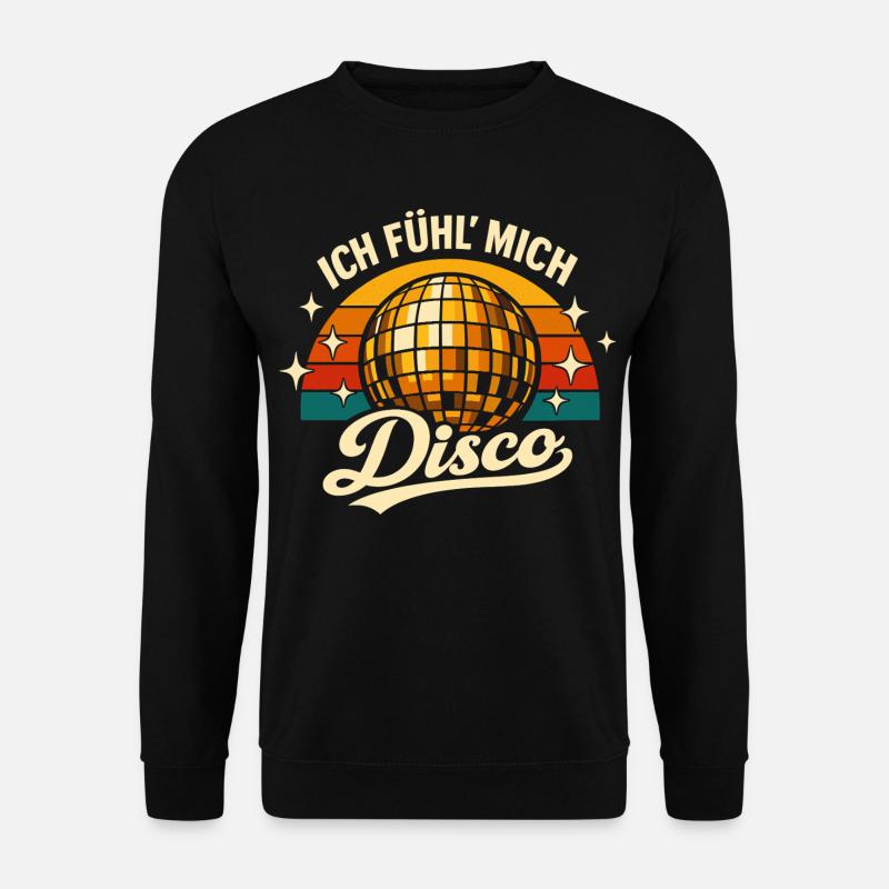 Disco Retro Party 70er Geschenk - Unisex Pullover - Schwarz