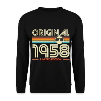 Originale Retro-Edition von 1958 - Unisex Pullover - Schwarz - Vorne - Alina (178cm) & Michal (187cm)