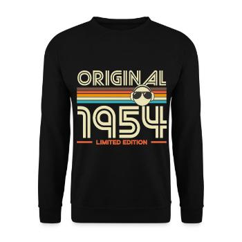 Original 1954 Retro Limited Edition - Unisex Sweatshirt - black - Front - Alina (178cm) & Michal (187cm)