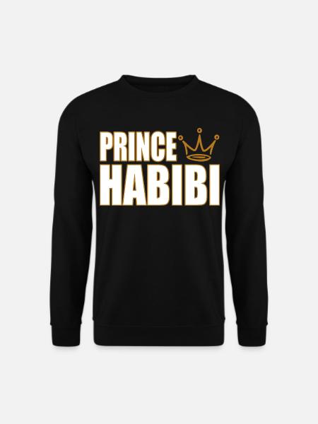 Prince Habibi – Royal Arabic Love Statement Design - Unisex Pullover - Schwarz