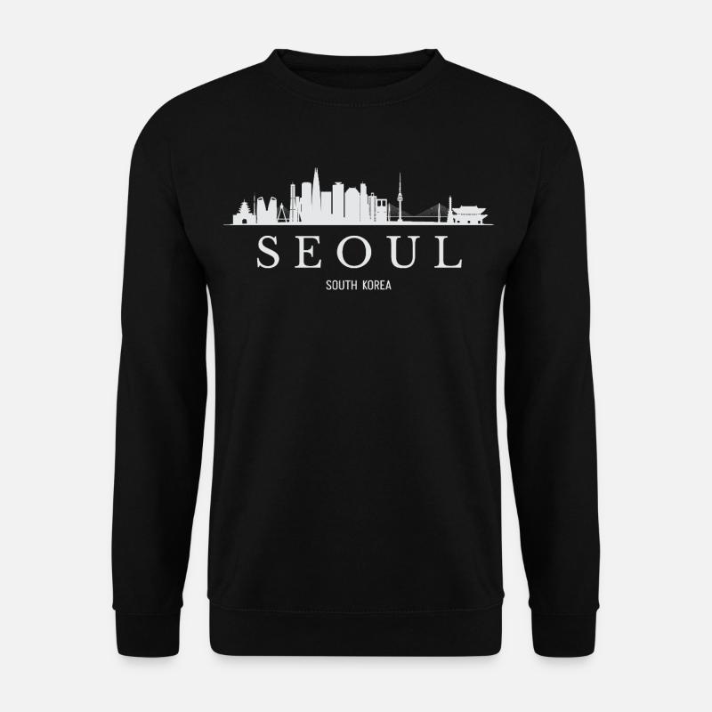 Seoul Skyline, Seoul, Südkorea - Unisex Pullover - Schwarz
