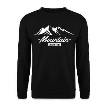 Mountain Expedition Adventure Shirt - Unisex Sweatshirt - black - Front - Alina (178cm) & Michal (187cm)