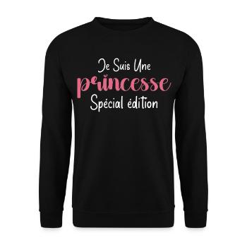 je suis une princesse spécial édition - Sweat-shirt Unisexe - noir - Devant - Alina (178cm) & Michal (187cm)