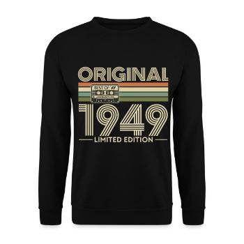 Original 1949 Édition Limitée Retro - Sweat-shirt Unisexe - noir - Devant - Alina (178cm) & Michal (187cm)