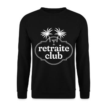 Retraite Club (texte blanc) - Sweat-shirt Unisexe - noir - Devant - Alina (178cm) & Michal (187cm)