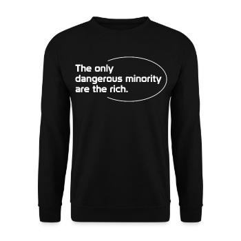 The Only weird Minority are the Rich - Unisex Sweatshirt - black - Front - Alina (178cm) & Michal (187cm)