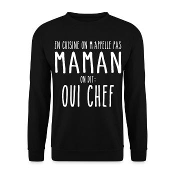 Cooking Mom the Cook Cooking Mom Mother - Unisex Pullover - Schwarz - Vorne - Alina (178cm) & Michal (187cm)