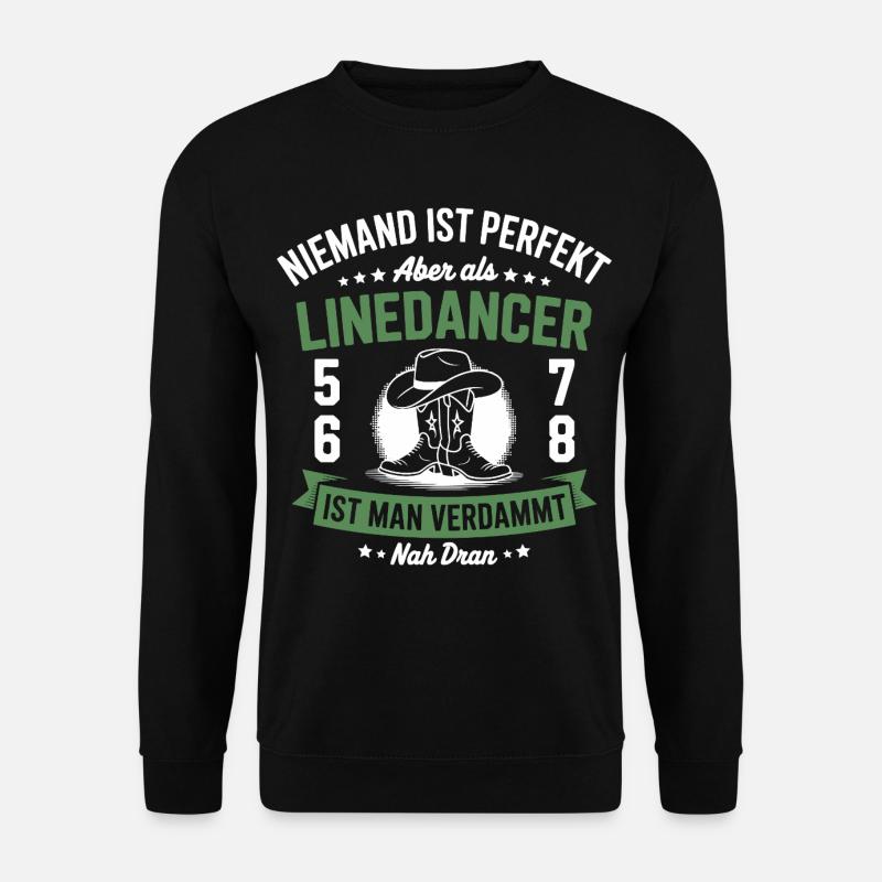 Linedance Country Western Line Dancer - Unisex Pullover - Schwarz