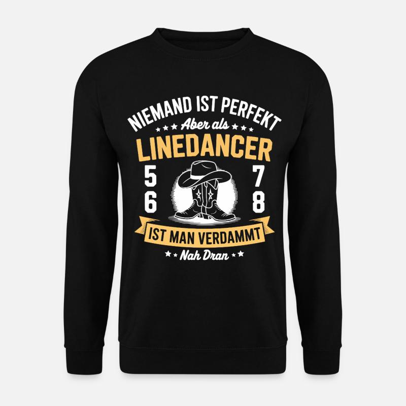 Linedance Country Western Line Dancer - Unisex Pullover - Schwarz