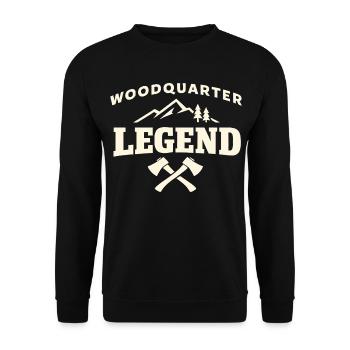 Waldviertler Legende Geburtstag Geschenk - Unisex Pullover - Schwarz - Vorne - Alina (178cm) & Michal (187cm)