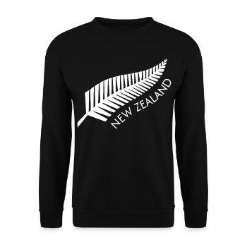 Fougère de Nouvelle-Zélande Proud Kiwi - Sweat-shirt Unisexe - noir - Devant - Alina (178cm) & Michal (187cm)
