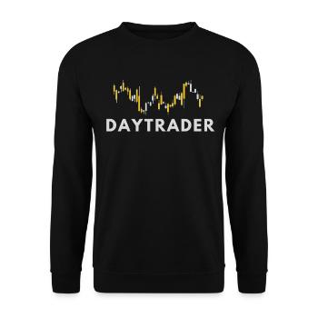 Trader - Négociation d’actions en bourse - Sweat-shirt Unisexe - noir - Devant - Alina (178cm) & Michal (187cm)