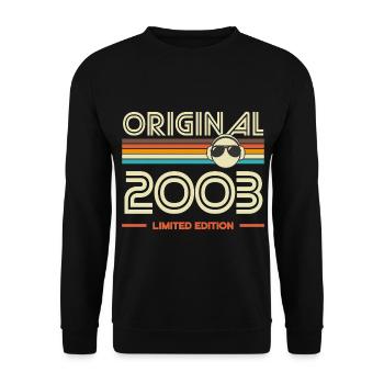 Original 2003 Retro Logo - Sweat-shirt Unisexe - noir - Devant - Alina (178cm) & Michal (187cm)