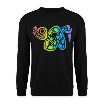 Noeud de serpent multicolore - Sweat-shirt Unisexe - noir - Devant - Alina (178cm) & Michal (187cm)
