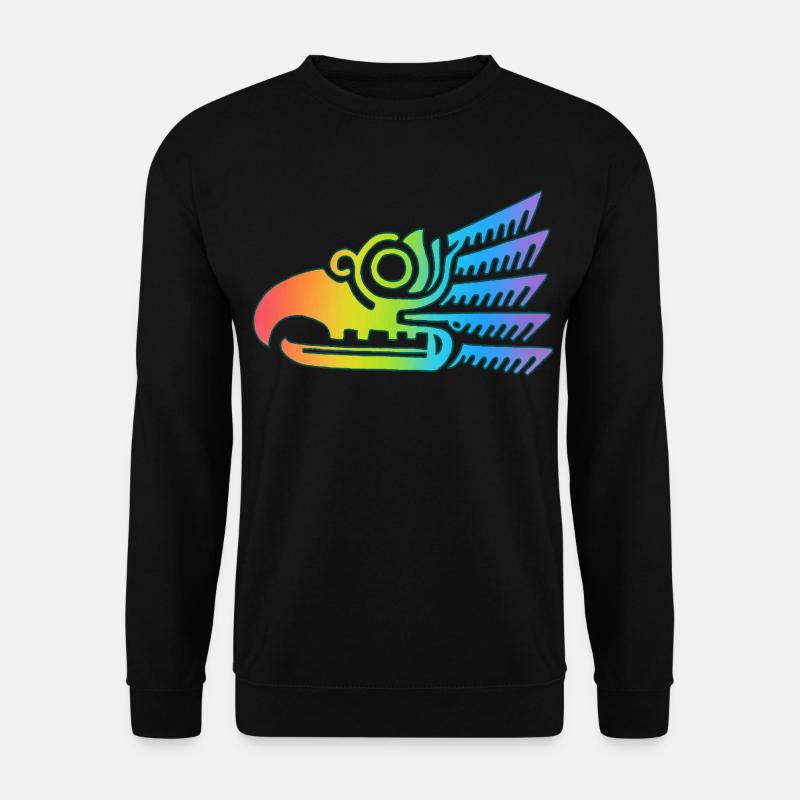 Mehrfarbiger Stammesvogelkopf - Unisex Pullover - Schwarz