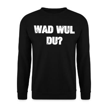 Wad Wul Du - Unisex Pullover - Schwarz - Vorne - Alina (178cm) & Michal (187cm)
