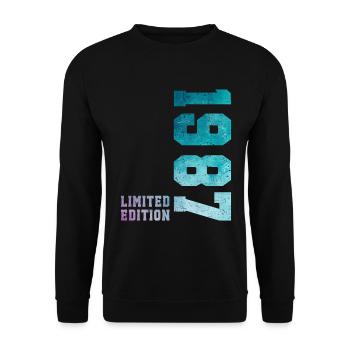 1987 Limited Edition 39 Years Anniversary - Unisex Sweatshirt - black - Front - Alina (178cm) & Michal (187cm)