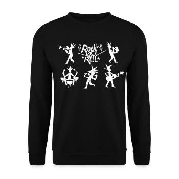 Rock and Roll Band - Unisex Sweatshirt - black - Front - Alina (178cm) & Michal (187cm)