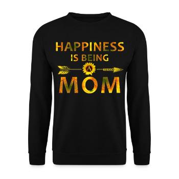 Le bonheur, c’est être maman – Fête des mères tournesol - Sweat-shirt Unisexe - noir - Devant - Alina (178cm) & Michal (187cm)
