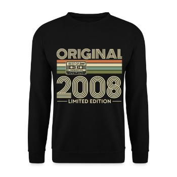 Original 2008 Vibes Cassette rétro - Sweat-shirt Unisexe - noir - Devant - Alina (178cm) & Michal (187cm)