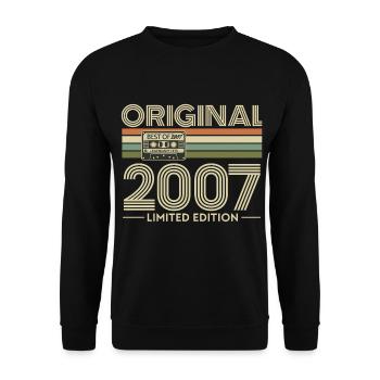 Original 2007 Limited Edition Retro - Sweat-shirt Unisexe - noir - Devant - Alina (178cm) & Michal (187cm)