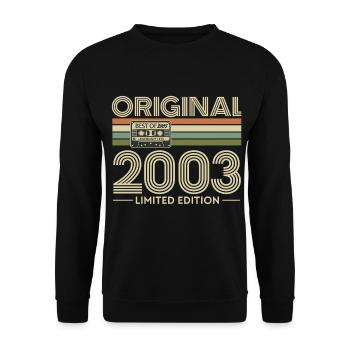 Original 2003 Édition limitée Retro - Sweat-shirt Unisexe - noir - Devant - Alina (178cm) & Michal (187cm)