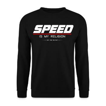 SPEED_IS_MY_RELIGION - Sweat-shirt Unisexe - noir - Devant - Alina (178cm) & Michal (187cm)