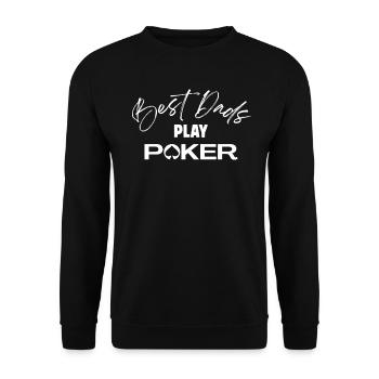 T-shirt poker - best dads play poker  - Sweat-shirt Unisexe - noir - Devant - Alina (178cm) & Michal (187cm)