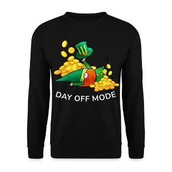 Tag freier Modus Leprechaun - Unisex Pullover - Schwarz - Vorne - Alina (178cm) & Michal (187cm)