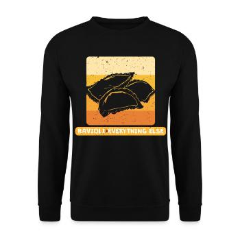 Ravioli > par-dessus tout le reste - Sweat-shirt Unisexe - noir - Devant - Alina (178cm) & Michal (187cm)
