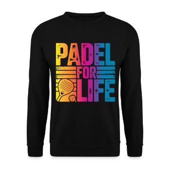 Padel à vie - Sweat-shirt Unisexe - noir - Devant - Alina (178cm) & Michal (187cm)
