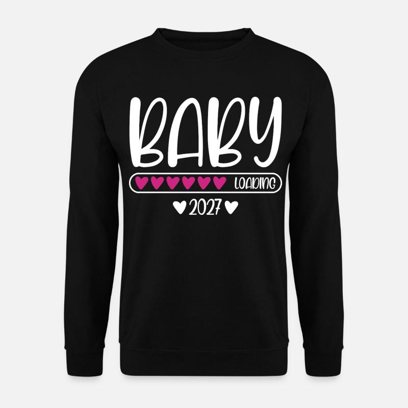 Baby 2027 loading Herzchen Ladebalken - Unisex Pullover - Schwarz