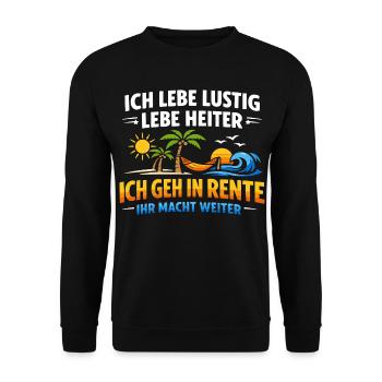 Rente 2026 Rentner Rentnerin - Unisex Pullover - Schwarz - Vorne - Alina (178cm) & Michal (187cm)