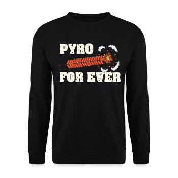 Chaîne de pétards Pyro For Ever - Sweat-shirt Unisexe - noir - Devant - Alina (178cm) & Michal (187cm)