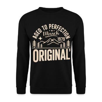 mars 1979 – Légende des sommets et montagnes - Sweat-shirt Unisexe - noir - Devant - Alina (178cm) & Michal (187cm)