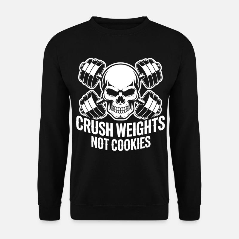 Crush Weights Gym No Sugar - Unisex Sweatshirt - black