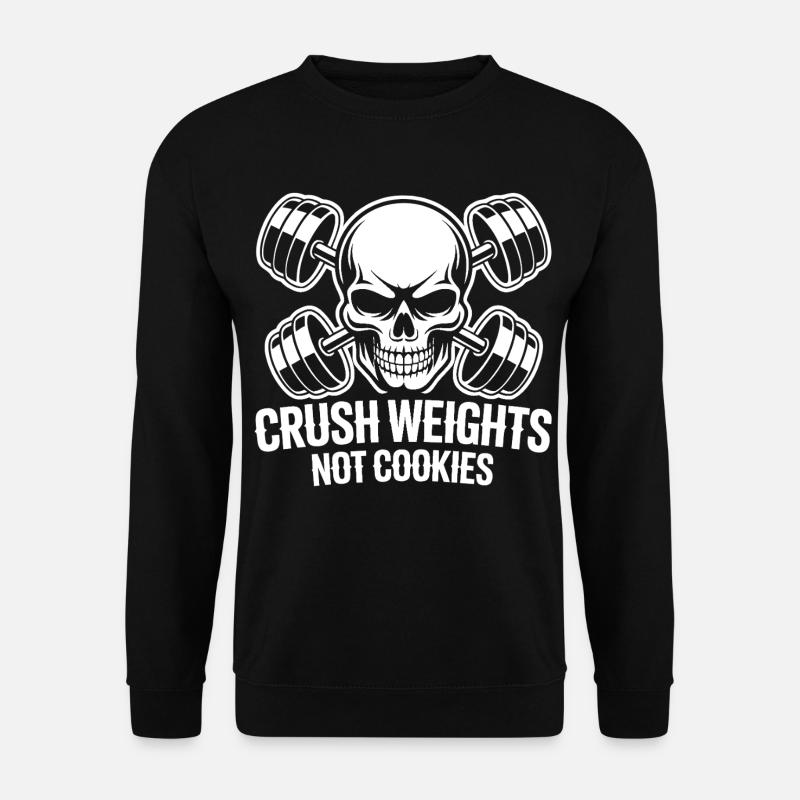 Crush Weights Gym No Sugar - Unisex Sweatshirt - black