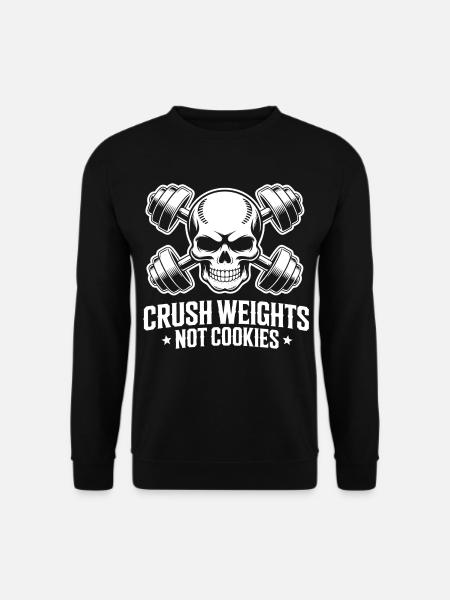 Crush Weights Gym No Sugar - Unisex Sweatshirt - black