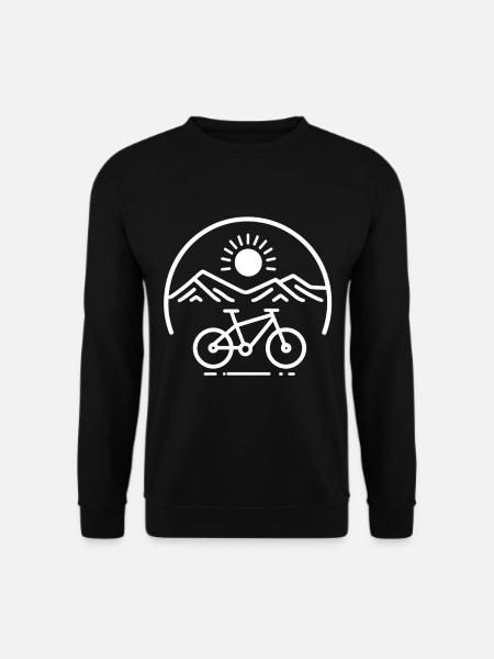Mountain Panorama Bicycle Logo - Unisex Sweatshirt - black