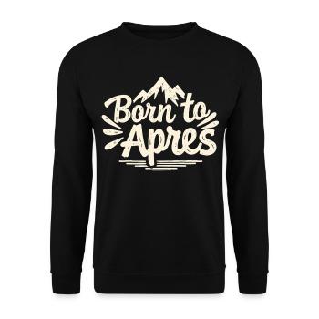 Né de la fête des sports d’hiver Après Ski Mountains - Sweat-shirt Unisexe - noir - Devant - Alina (178cm) & Michal (187cm)