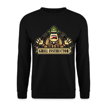 Grill Instructor (Grilling / BBQ / Barbecue / Outl) - Unisex Sweatshirt - black - Front - Alina (178cm) & Michal (187cm)