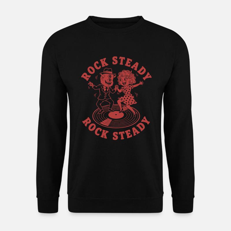 Rock Steady Tanzpaar auf Vinyl - Unisex Pullover - Schwarz
