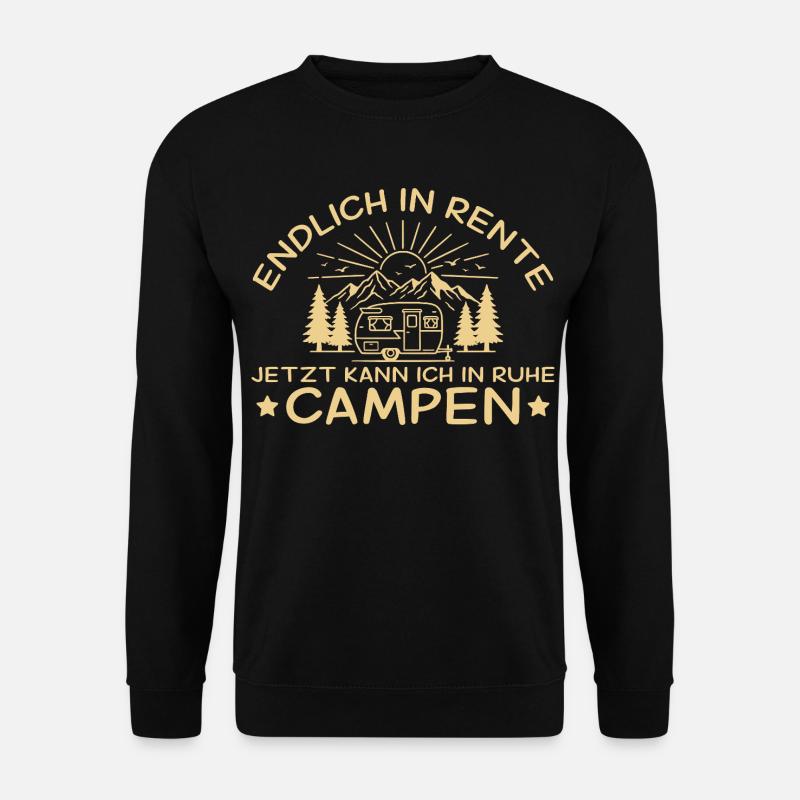 Rentner Camping Wohnwagen Ruhestand - Unisex Pullover - Schwarz