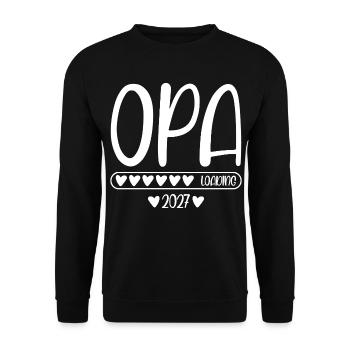Opa 2027 loading - Unisex Pullover - Schwarz - Vorne - Alina (178cm) & Michal (187cm)