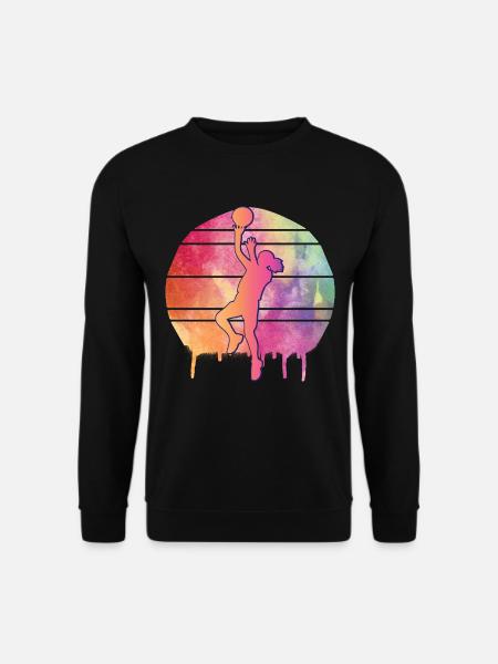 Aquarelle du joueur de basket-ball - Sweat-shirt Unisexe - noir