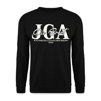 Braut 2026 - Junggesellinnenabschied JGA Damen - Unisex Pullover - Schwarz - Vorne - Alina (178cm) & Michal (187cm)